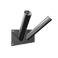 Кронштейн настенный, под трубу 25/30 мм для 2 флагов Кронштейн настенный, под трубу 25/30 мм для 2 флагов