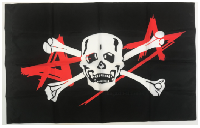 Флаг группы Алиса с черепом 90х135 см