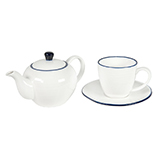 Набор SEAWAVE: чайная пара и чайник в подарочной упаковке, 200мл и 500мл, фарфор