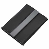 Футляр для карт; 20 кармашков; черный; 10,7х8,5х1,8 см; иск. кожа, металл Футляр для карт; 20 кармашков; черный; 10,7х8,5х1,8 см; иск. кожа, металл