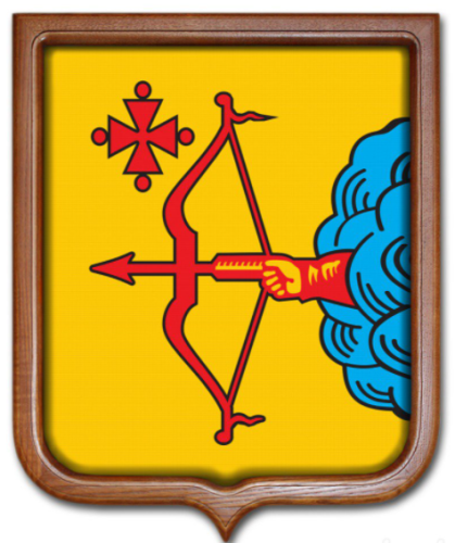 Герб Кировской области 53х61 см, печатный, светлая рамка