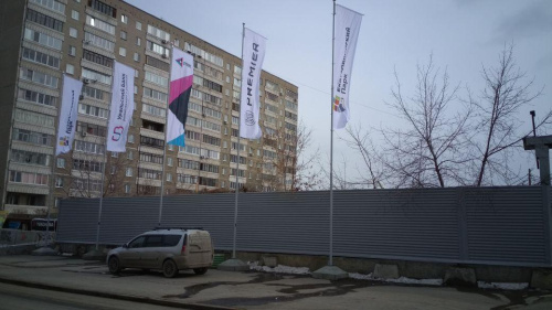 Монтаж флагштоков